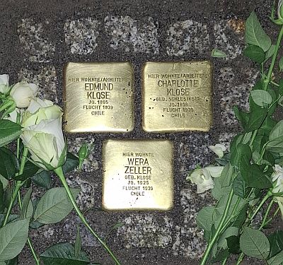 Stolpersteine sind mit einer Messingkappe versehene Pflastersteine, die zum Gedenken an vertriebene oder ermordete Juden in die Gehwege vor ihrem letzten selbstgewählten Wohnsitz eingelassen werden.