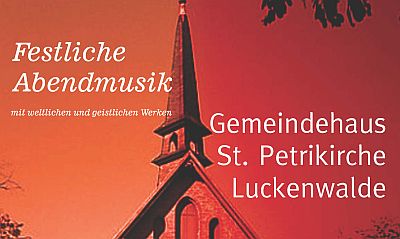 Hinter dem Titel des Konzerts erscheint rot eingefärbt der Turm der St. Petrikirche.